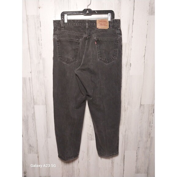 Levi's 560 Loose Fit Tapered Leg Size 36x30 Black 90s Distressed - Picture 2 of 6